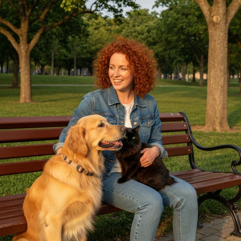 Pet care expert with pets